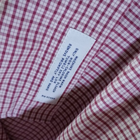 Brooks Brothers Classic Mens Long Sleeve Button-up Supima Cotton Shirt Red 16-35 - Picture 8 of 11